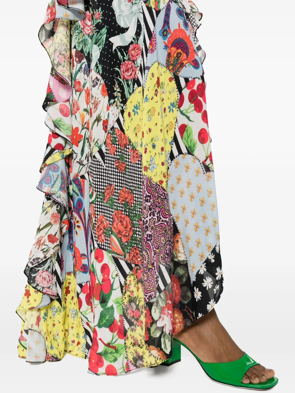 MOSCHINO JEANS Maxi-jurk met bloemenprint Zwart