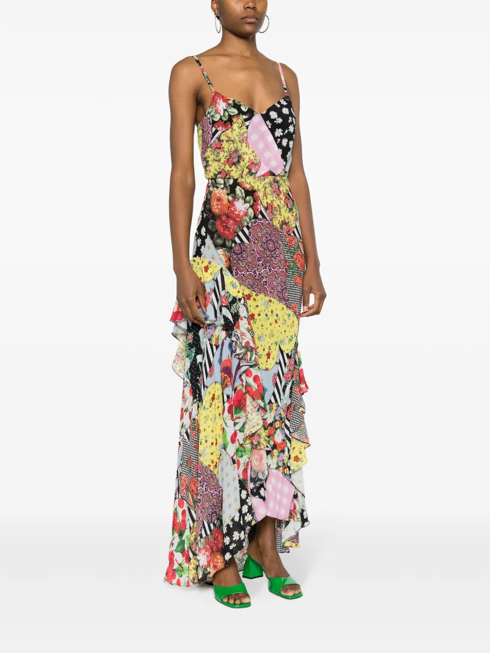 MOSCHINO JEANS Maxi-jurk met bloemenprint Zwart