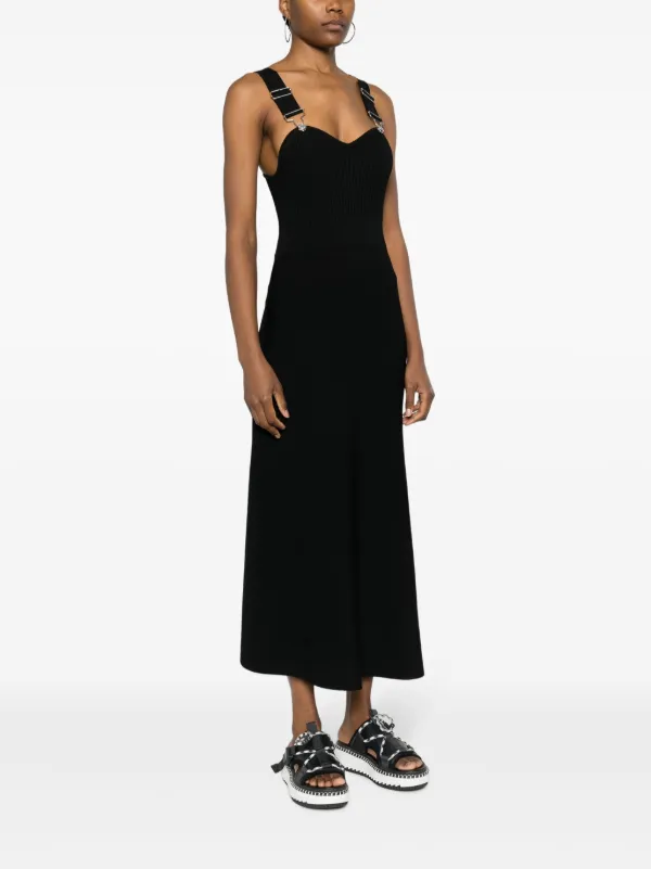 ワンピース Moschino Knit Dress MOSCHINO JEANS Flared Knitted Midi Dress | Black | FARFETCH