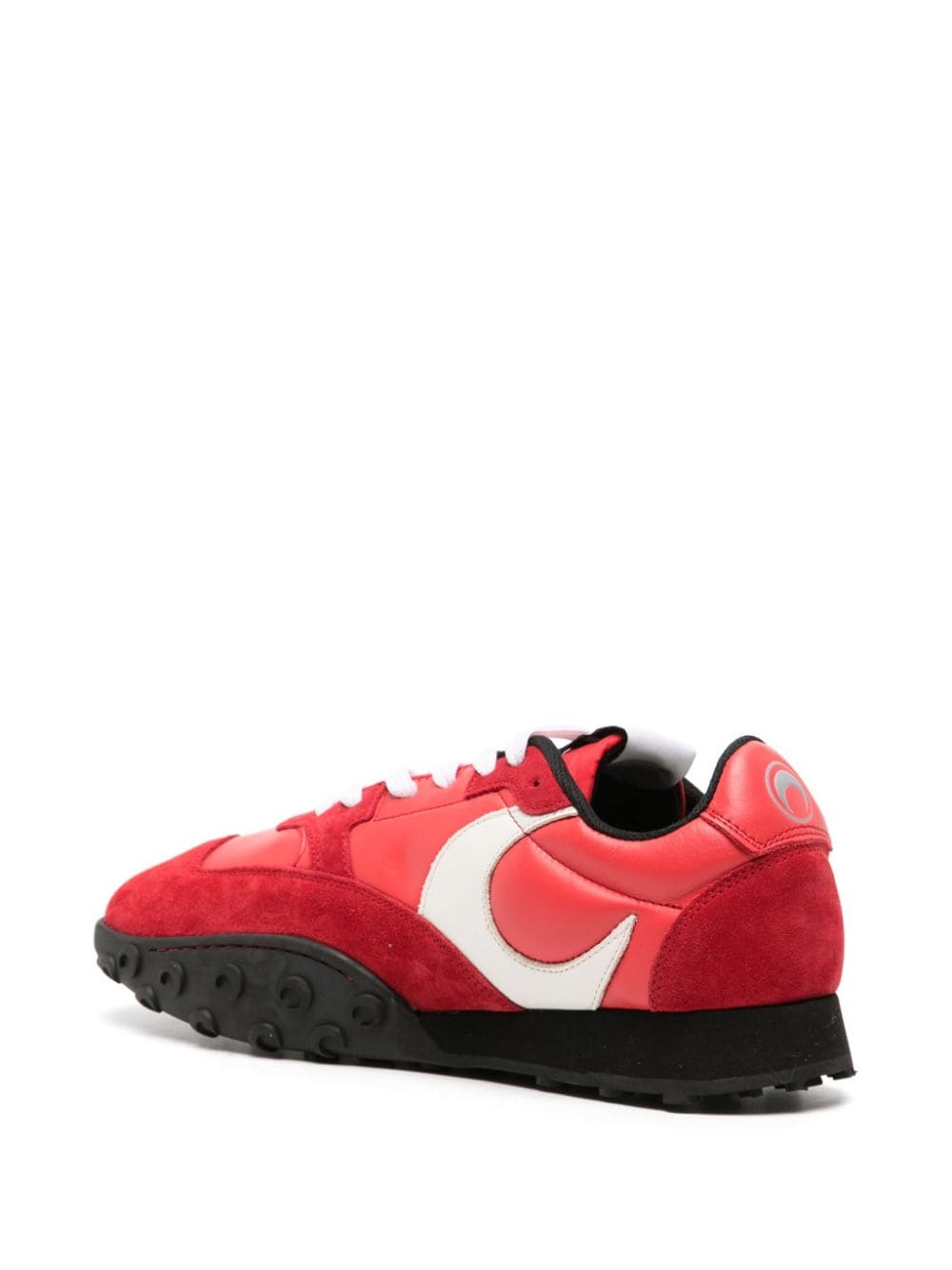 Shop Marine Serre Ms Rise Leather Sneakers In Red