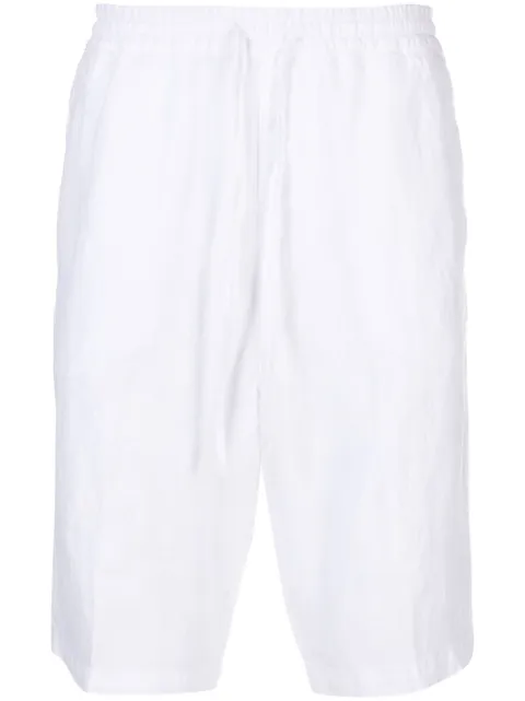 120% Lino mid-rise linen bermuda shorts