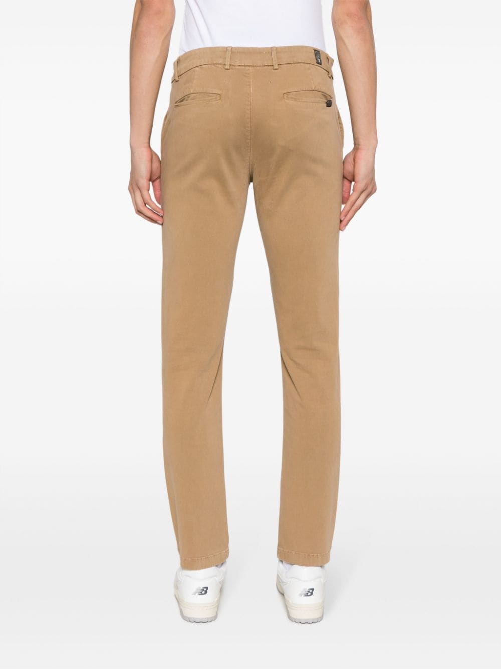 Shop 7 For All Mankind Slim-leg Cotton-blend Chinos In Brown