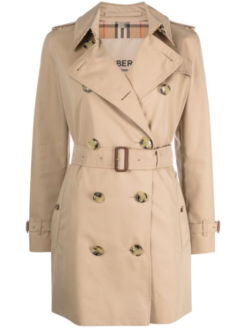 Burberry Short Kensington Heritage cotton trench coat Women