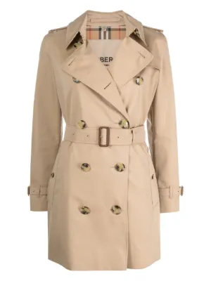 Burberry ダブルブレスト トレンチコート | ニュートラル | FARFETCH JP