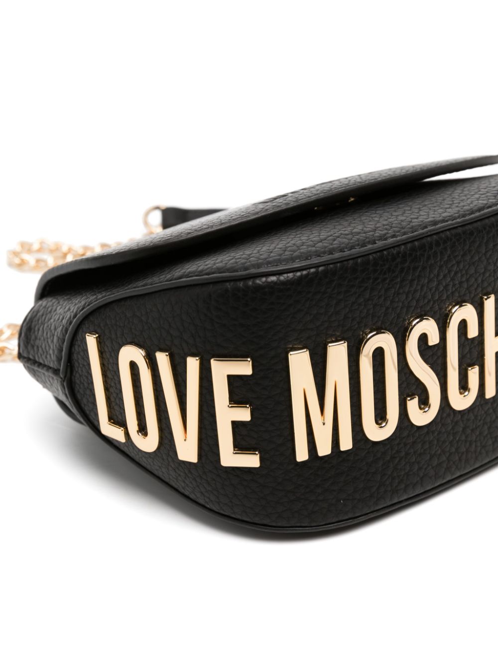 Love Moschino logo-lettering grained crossbody bag Women