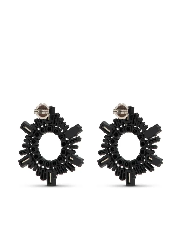 Amina Muaddi Begum crystal-embellished Earrings Black FARFETCH IN