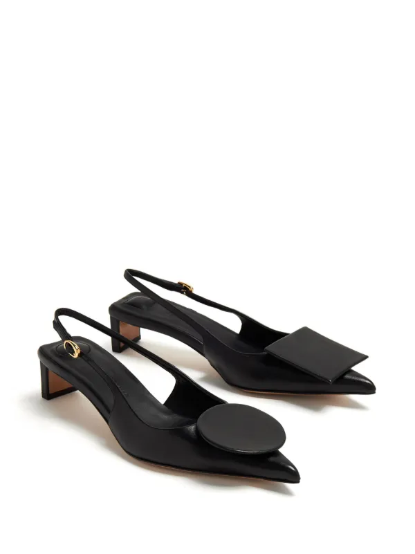 Black slingbacks hotsell