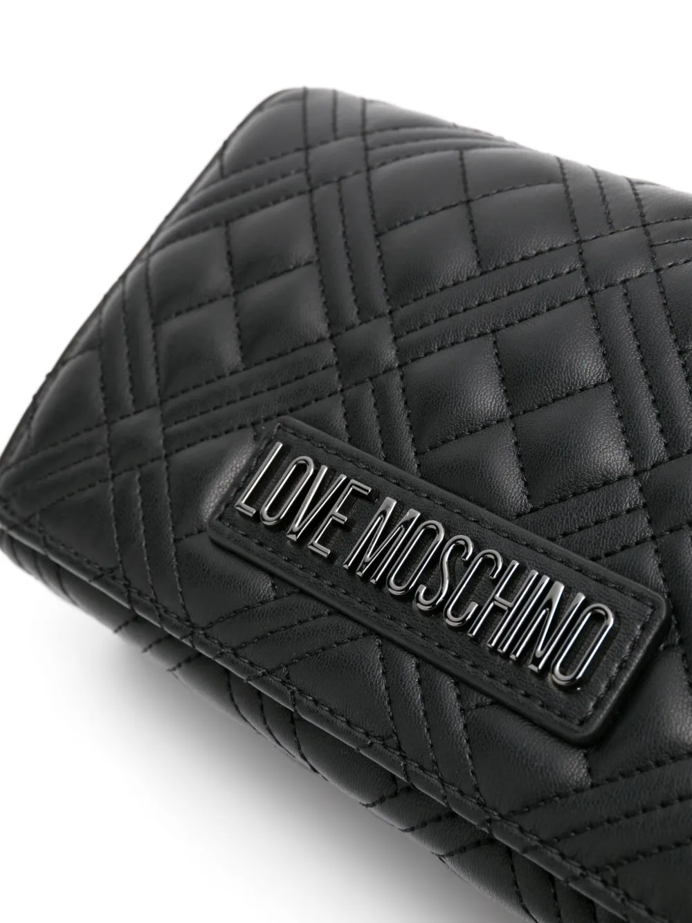 Affordable Love Moschino logo-lettering quilted crossbody bag WOMEN