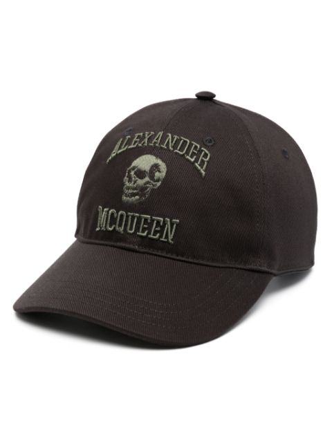 Alexander McQueen logo-embroidered cap Men