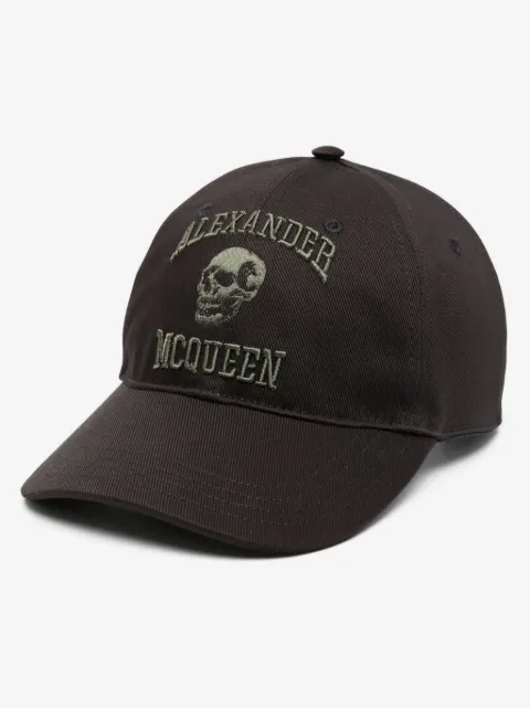 Alexander McQueen gorra con logo bordado