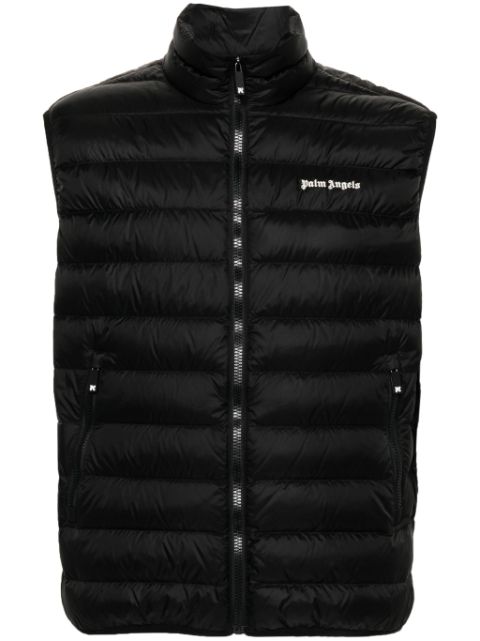 Palm Angels logo-print padded gilet