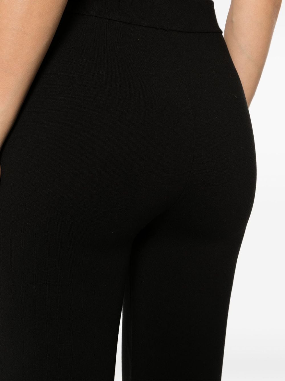Shop Joseph Silk-blend Flared Trousers In Black