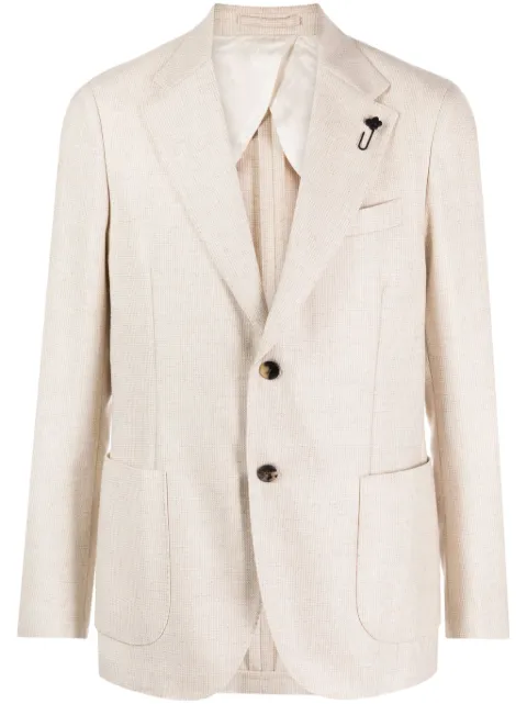 Lardini blazer con botones y aplique del logo