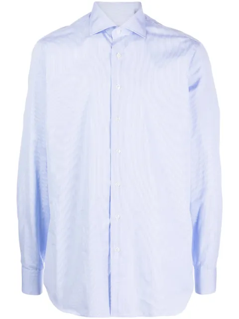 Lardini striped poplin cotton shirt