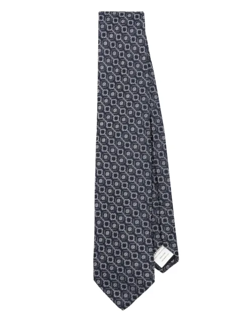 Lardini patterned-jacquard silk tie