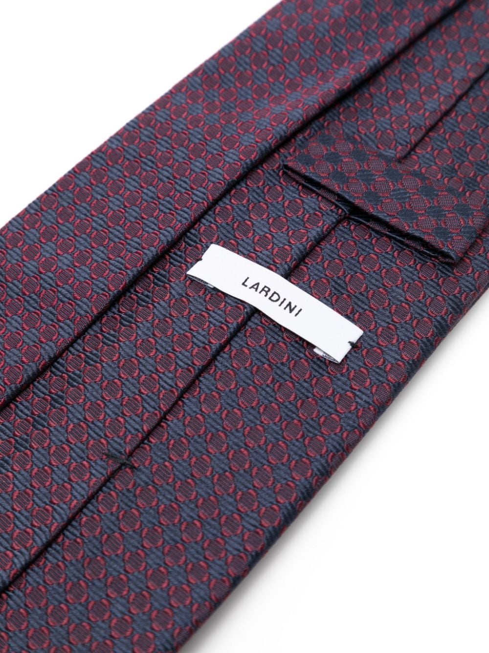 Shop Lardini Geometric Patterned-jacquard Silk Tie In Blue