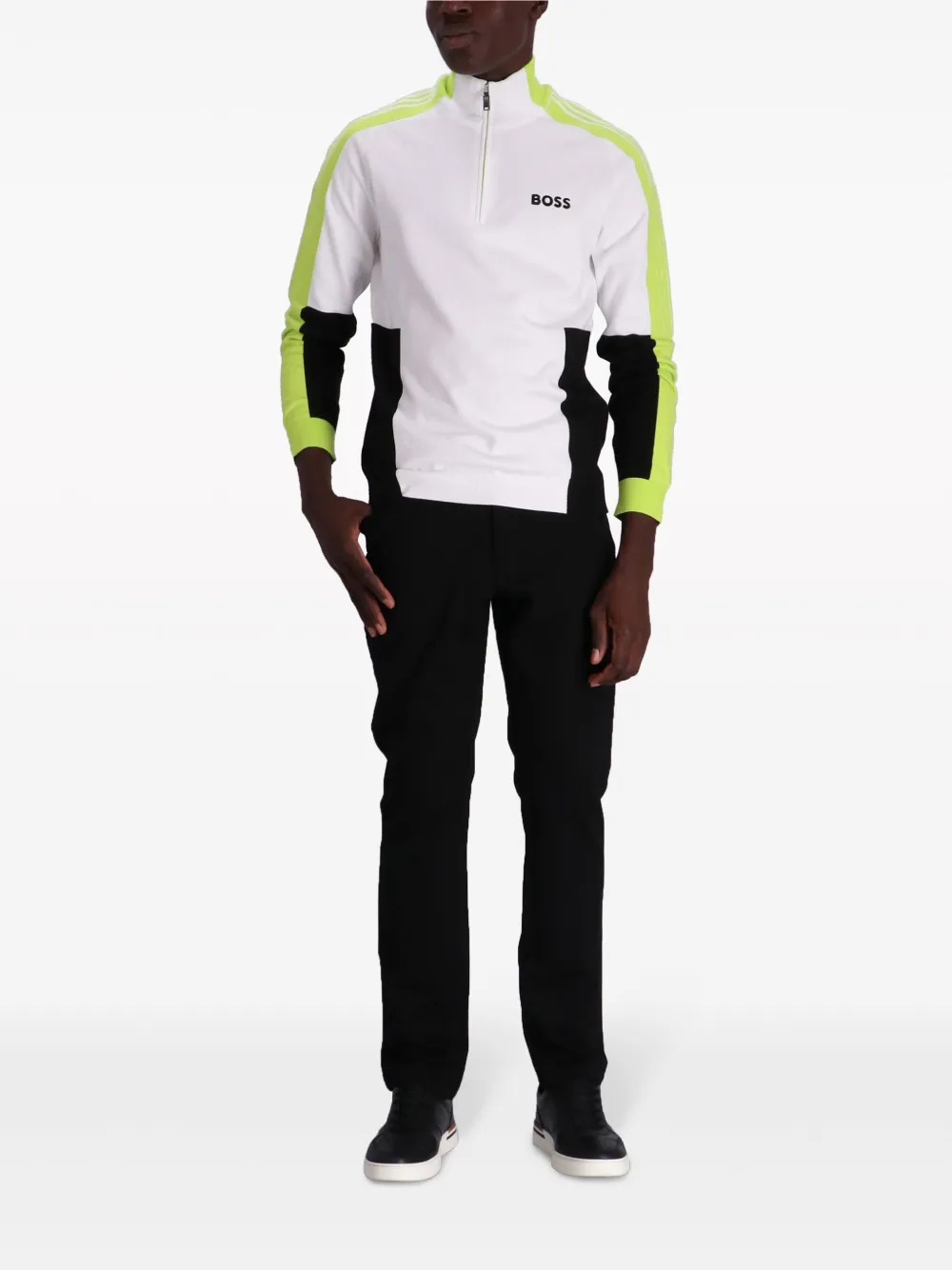 BOSS Zolkar quarter-zip sweatshirt - Wit