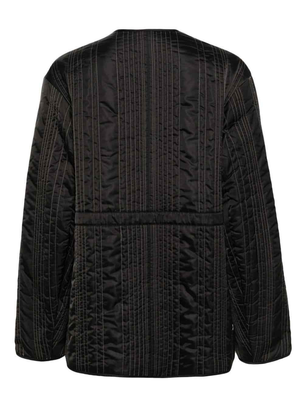 Shop Paul Smith Shadow Stripe Quilted Jacket In Black