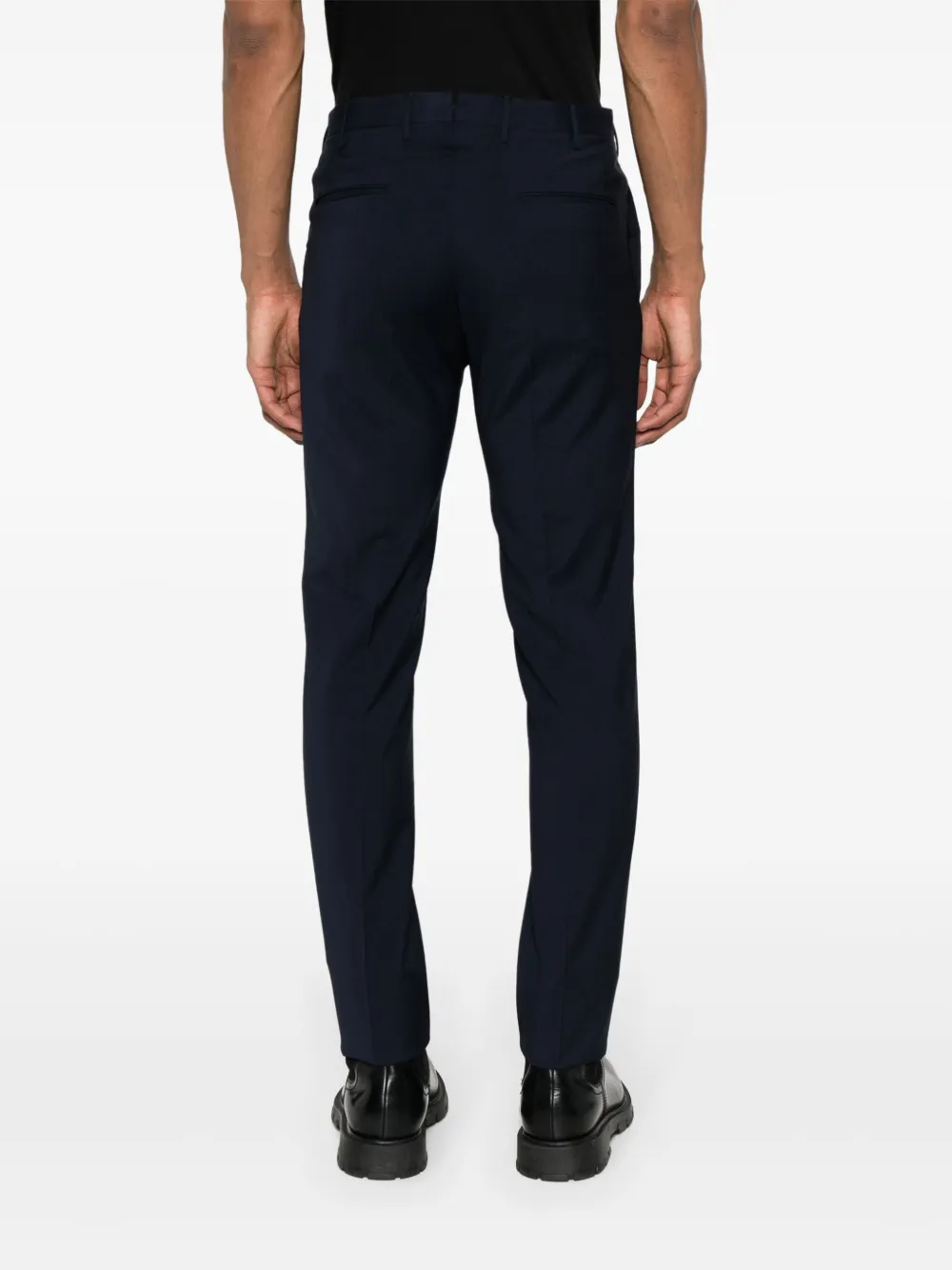 Shop Incotex Slim-fit Virgin Wool Trousers In Blue