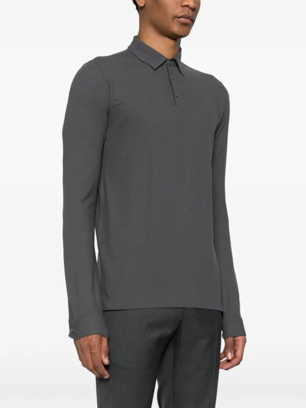ZANONE／ICE COTTON polo shirt Zanone Ice Cotton Polo Shirt | Grey | FARFETCH