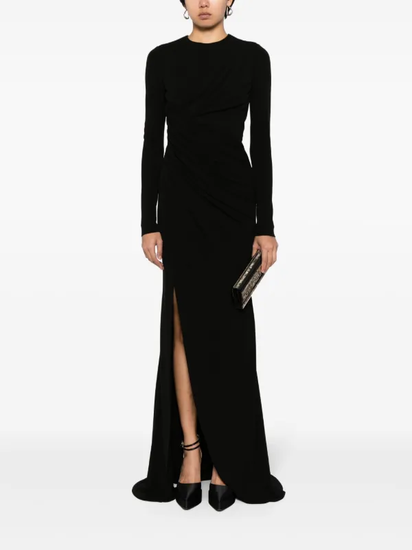 black dress long gown Nox Anabel A1374 Prom Fitted Long Prom Dress Black main image 1