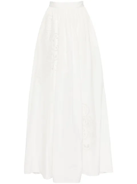 Elie Saab embroidered taffeta maxi skirt