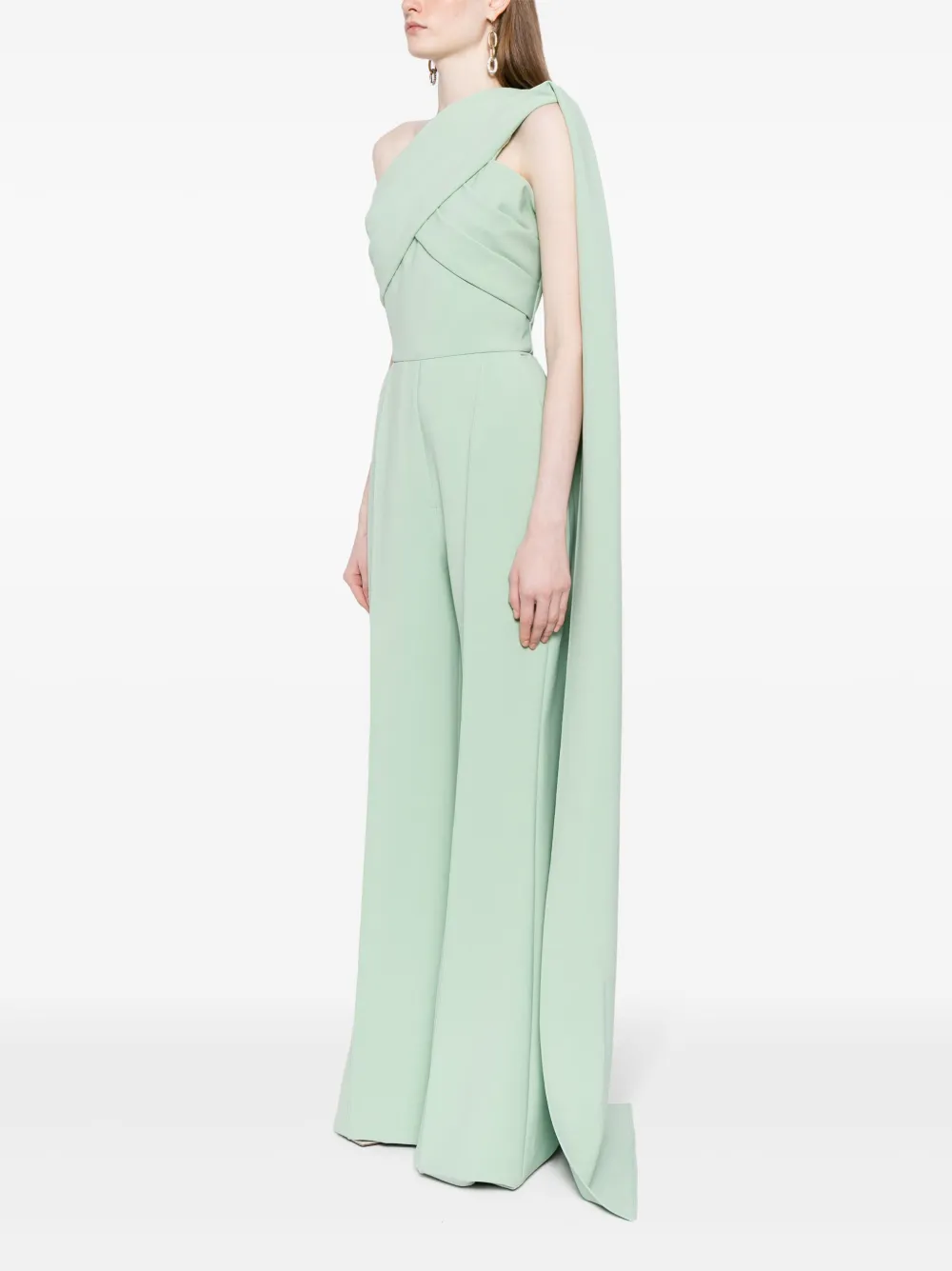 Elie Saab Midi-jurk met borduurwerk Groen