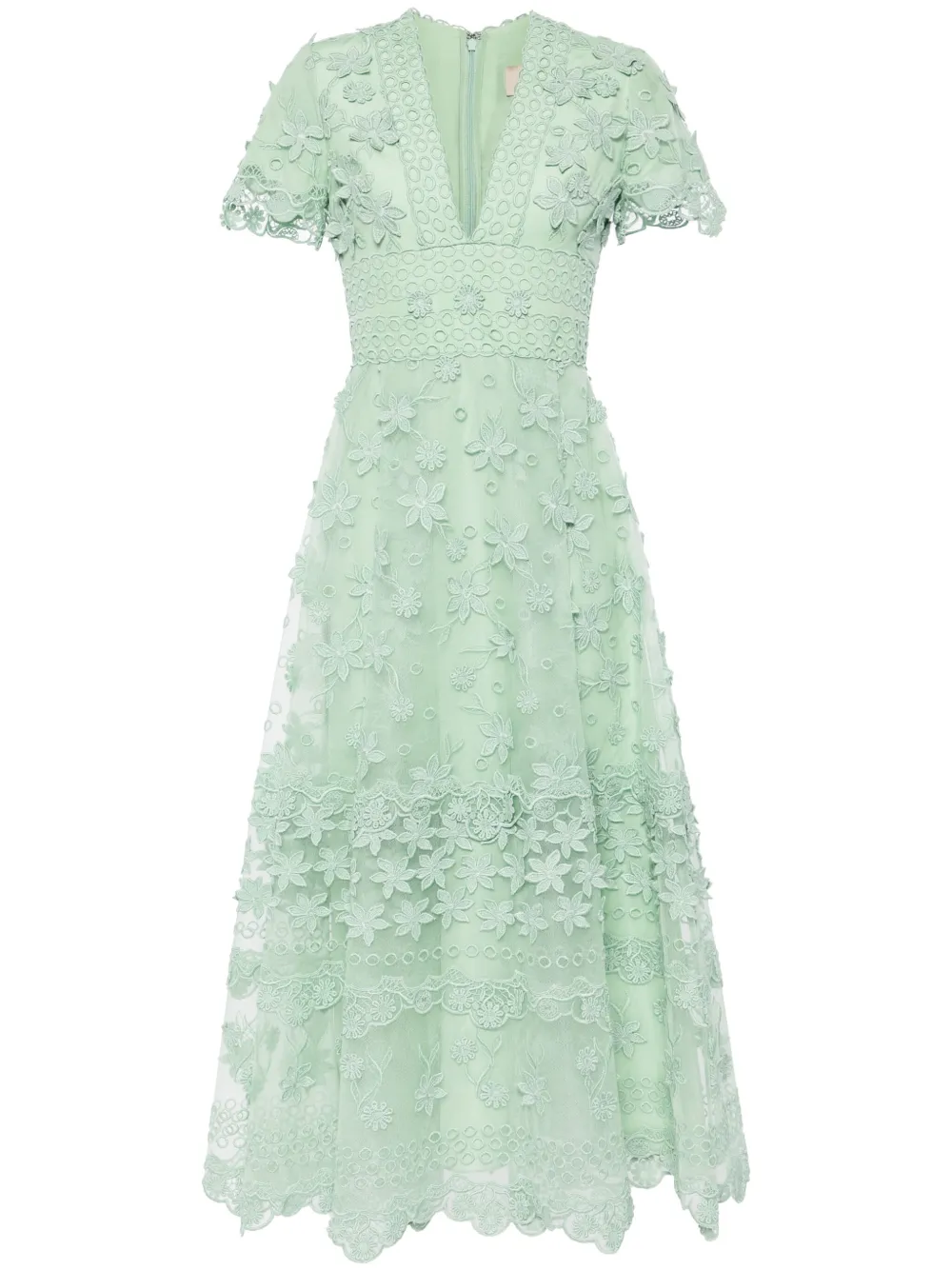 Elie Saab one-shoulder flared jumpsuit - Verde