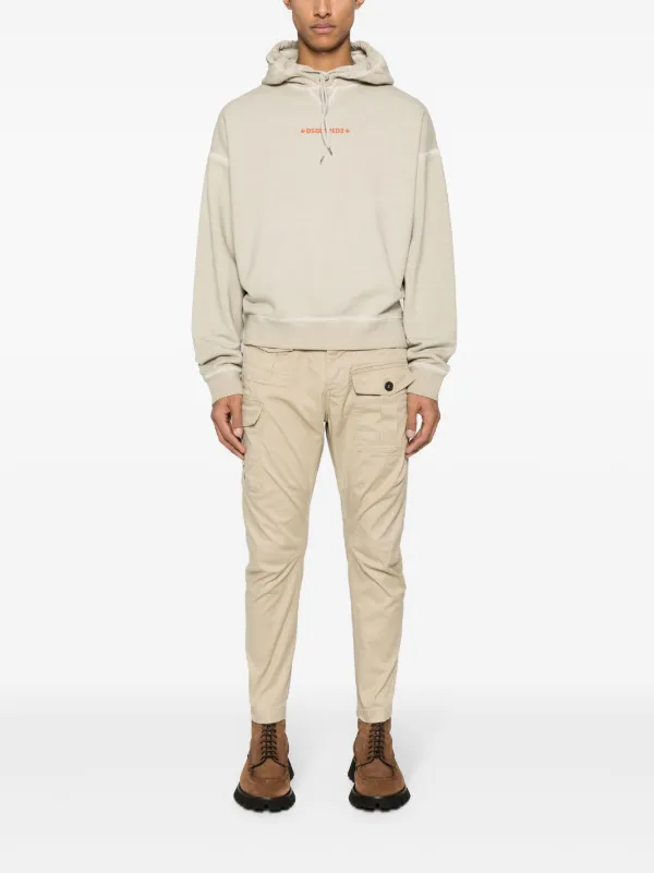 DSQUARED2 Cipro Fit Cotton Hoodie | Neutrals | FARFETCH GE