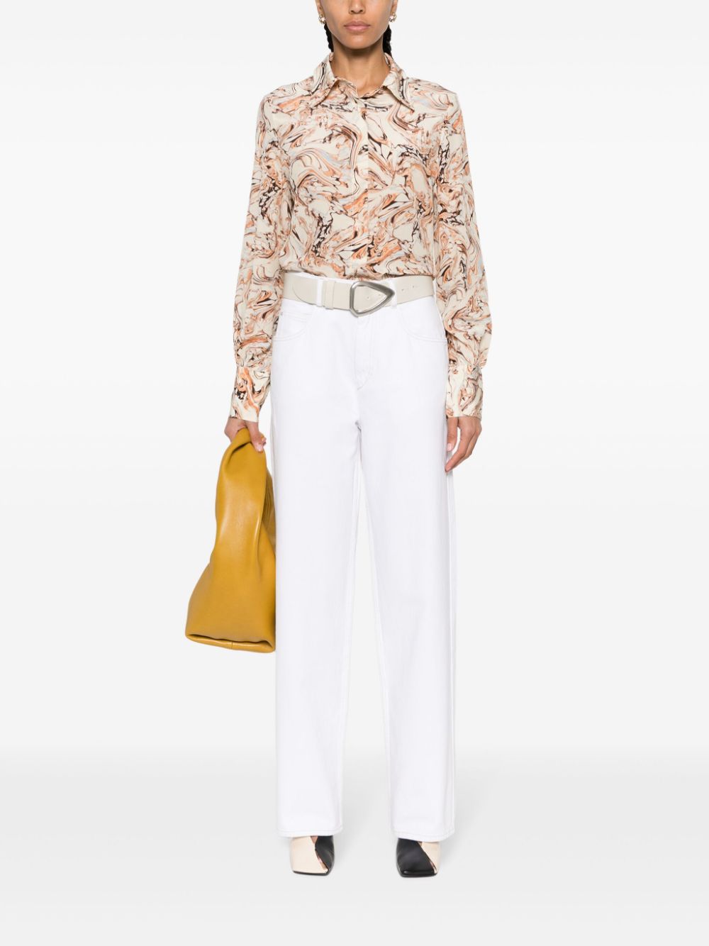 ISABEL MARANT Teysa zijden blouse - Beige