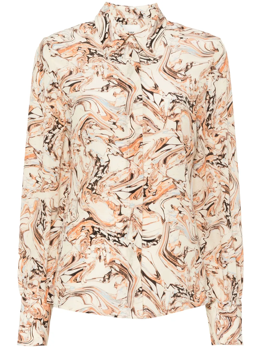 ISABEL MARANT Teysa zijden blouse Beige