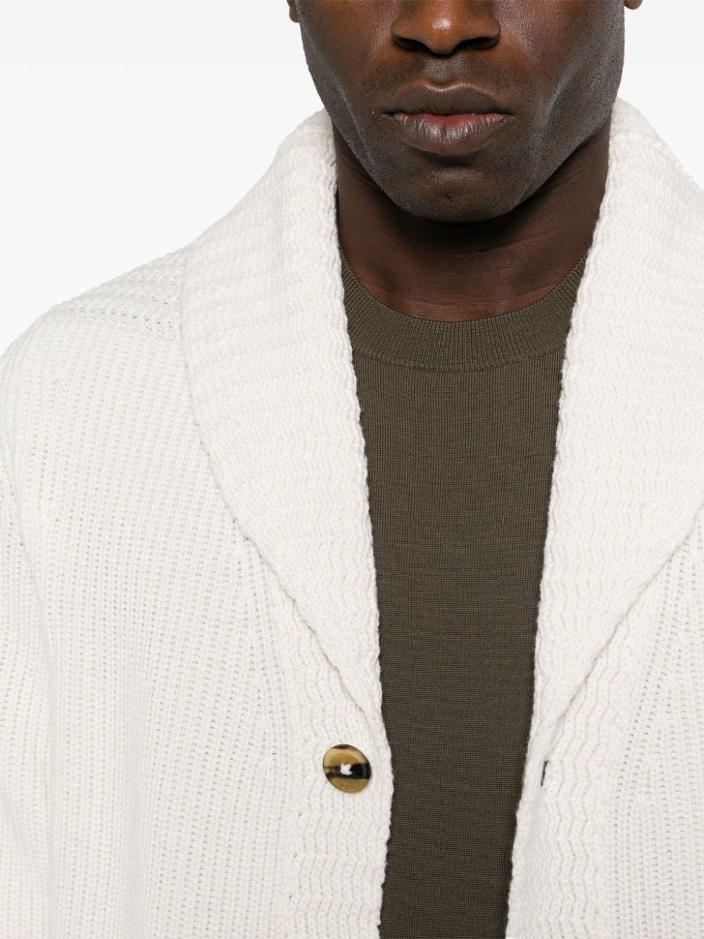 Shop Tom Ford Chunky-knit Cashmere Cardigan In Neutrals