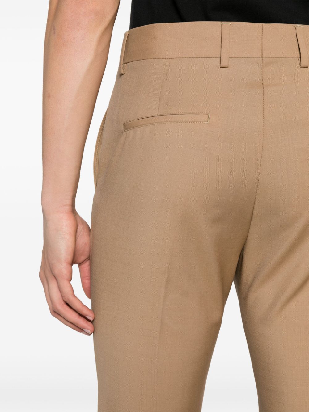 Shop Valentino Wool-blend Trousers In Neutrals