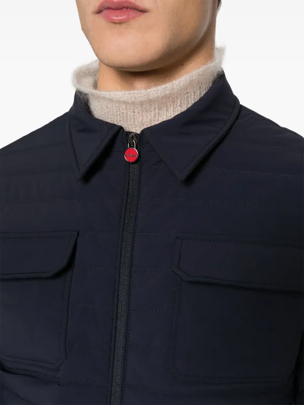 Kiton パデッドジャケット | ブルー | FARFETCH JP