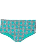 Amir Slama graphic-print swimming trunks - Blue