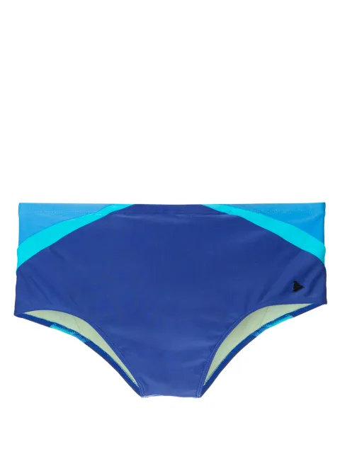 Amir Slama logo-appliqué striped swim shorts