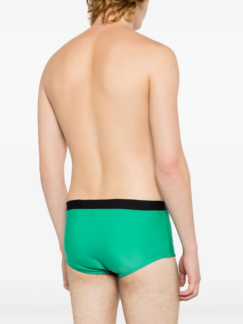 Shop Amir Slama X Mahaslama Panelled Swim Shorts In Green