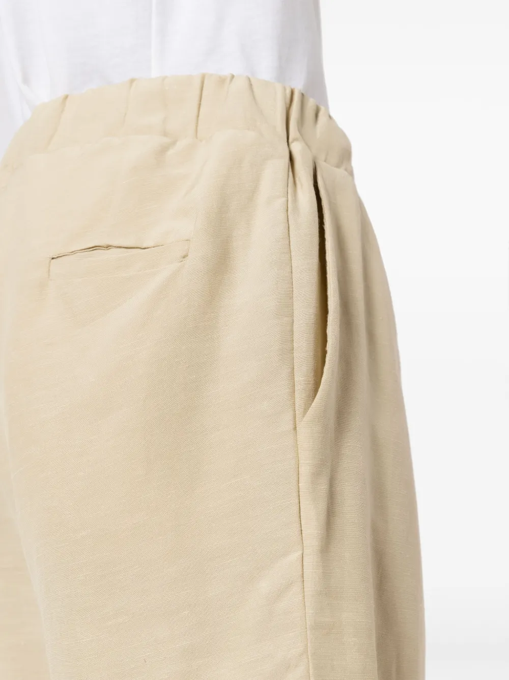 Amir Slama x Mahaslama bermuda shorts met trekkoord Beige