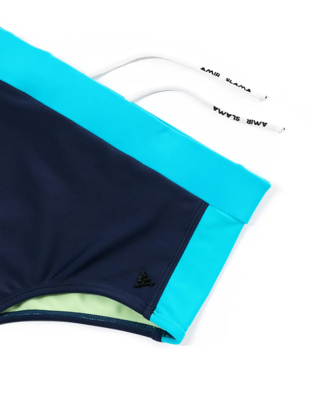 Amir Slama Zwembroek met logo-applicatie Blauw