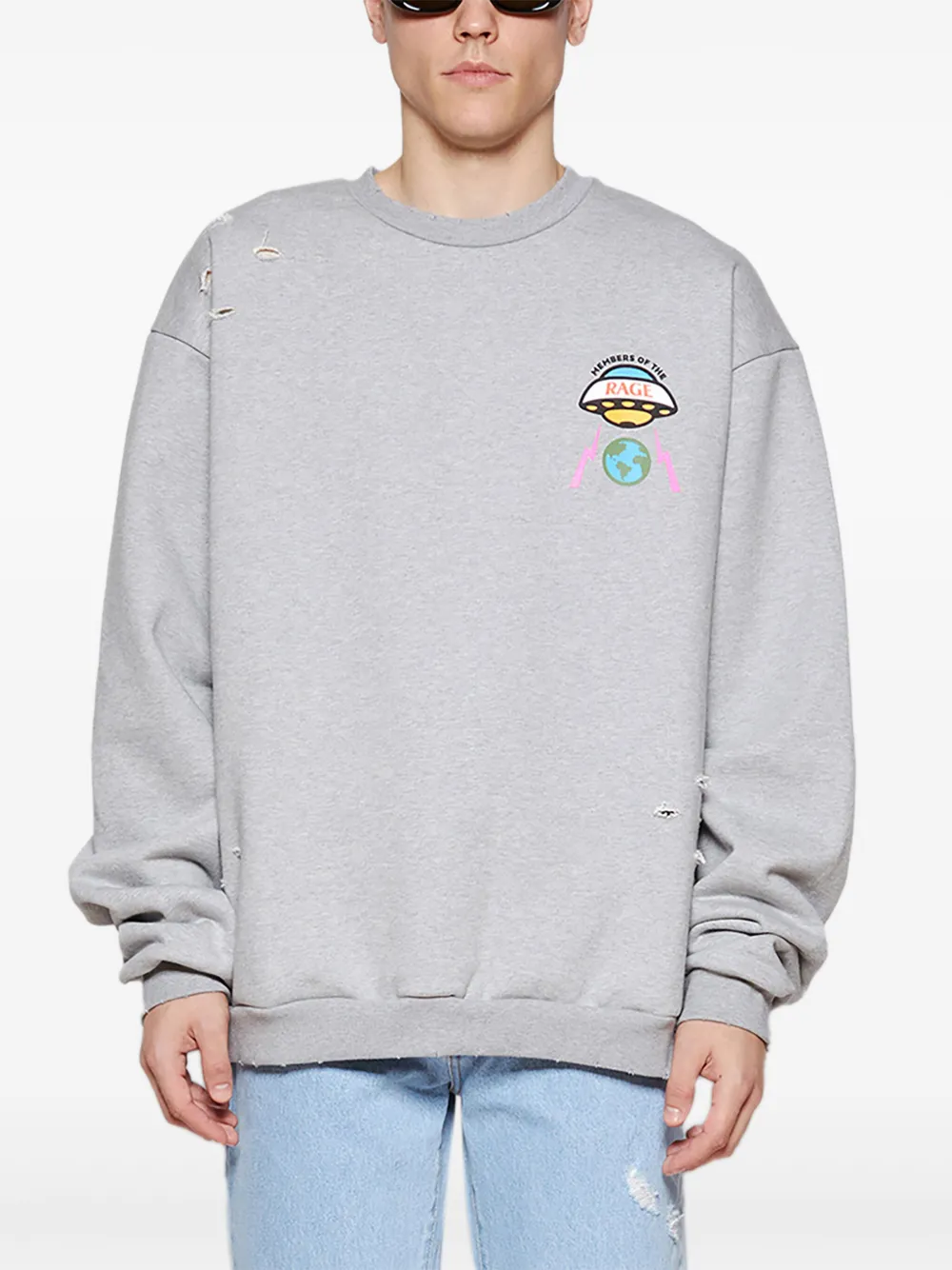 Members Of The Rage Logo-print Sweatshirt In Gray