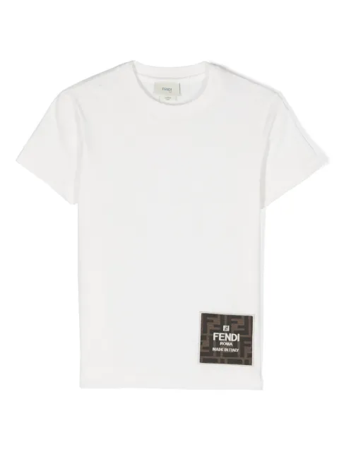 Fendi Kids logo-patch cotton T-shirt