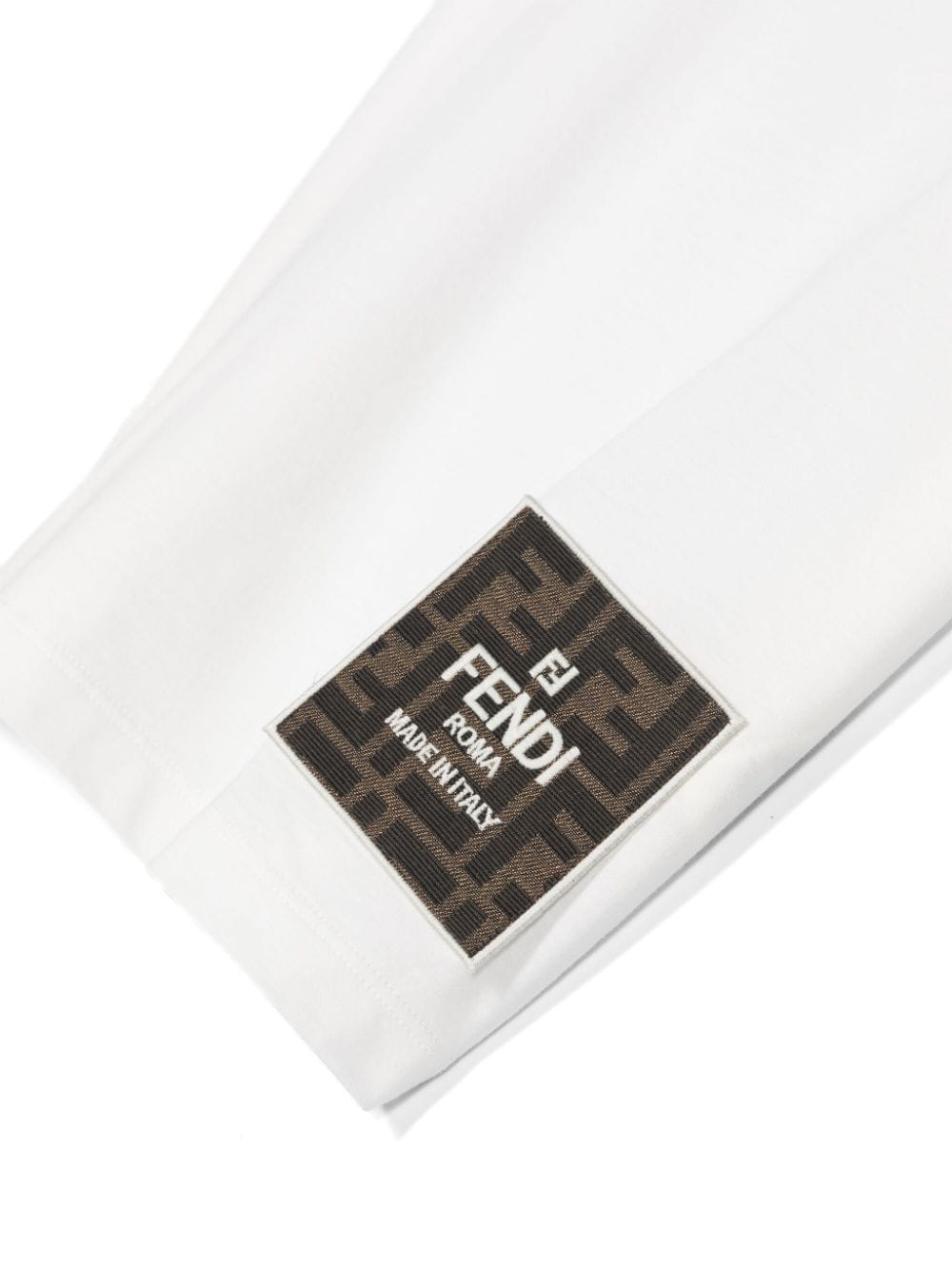 Shop Fendi Logo-patch Cotton T-shirt In White