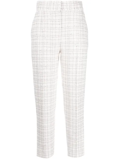 Elie Saab sequinned tweed trousers