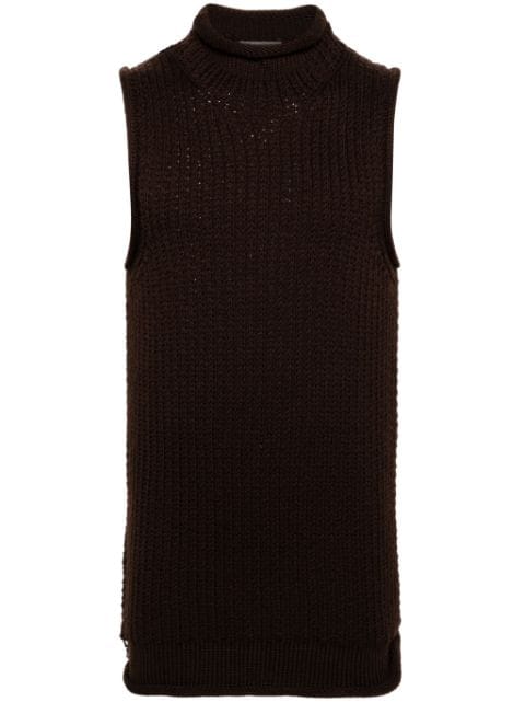 Yohji Yamamoto Pre-Owned 2000 ribbed-knit wool vest