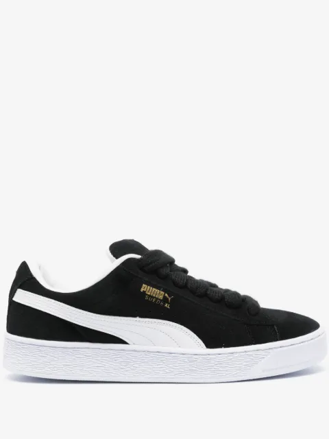 PUMA stamped-logo suede platform sneakers