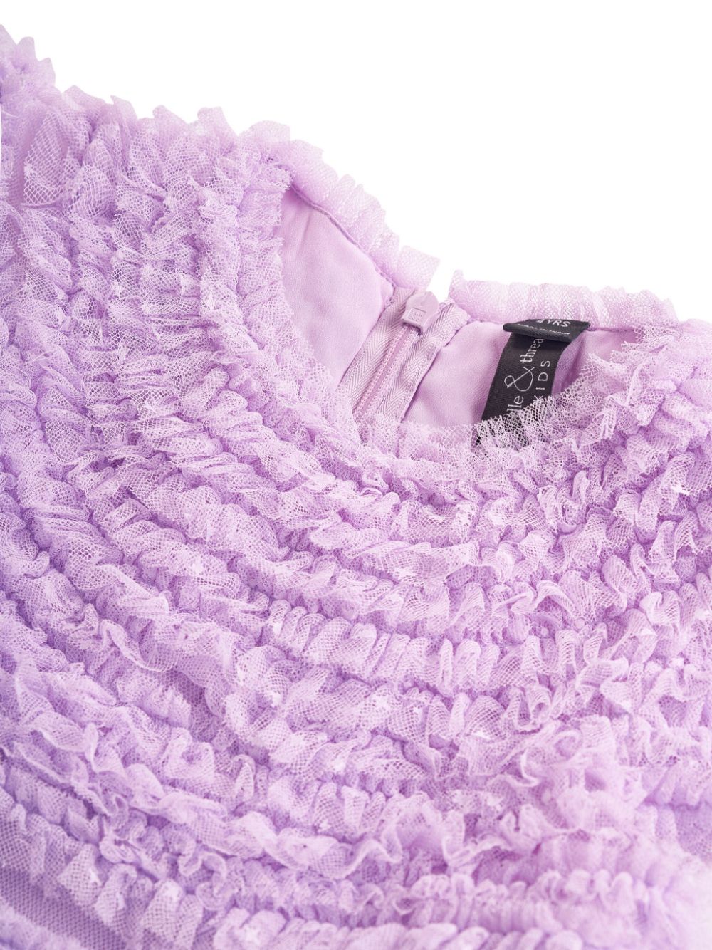 Shop Needle & Thread Ruffled Tulle Dress In 紫色