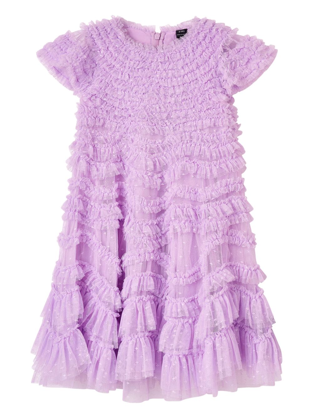 Needle & Thread Ruffled Tulle Dress In 紫色