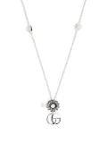 Gucci sterling silver GG Marmont Flower pendant necklace