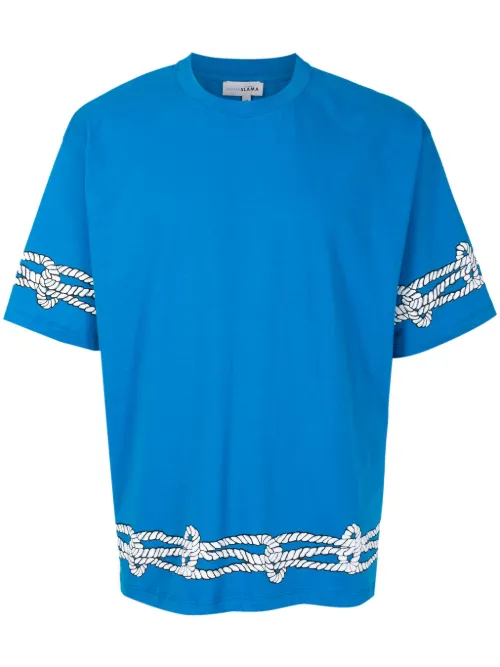 T-shirt en coton à imprimé graphique - Amir Slama - Modalova