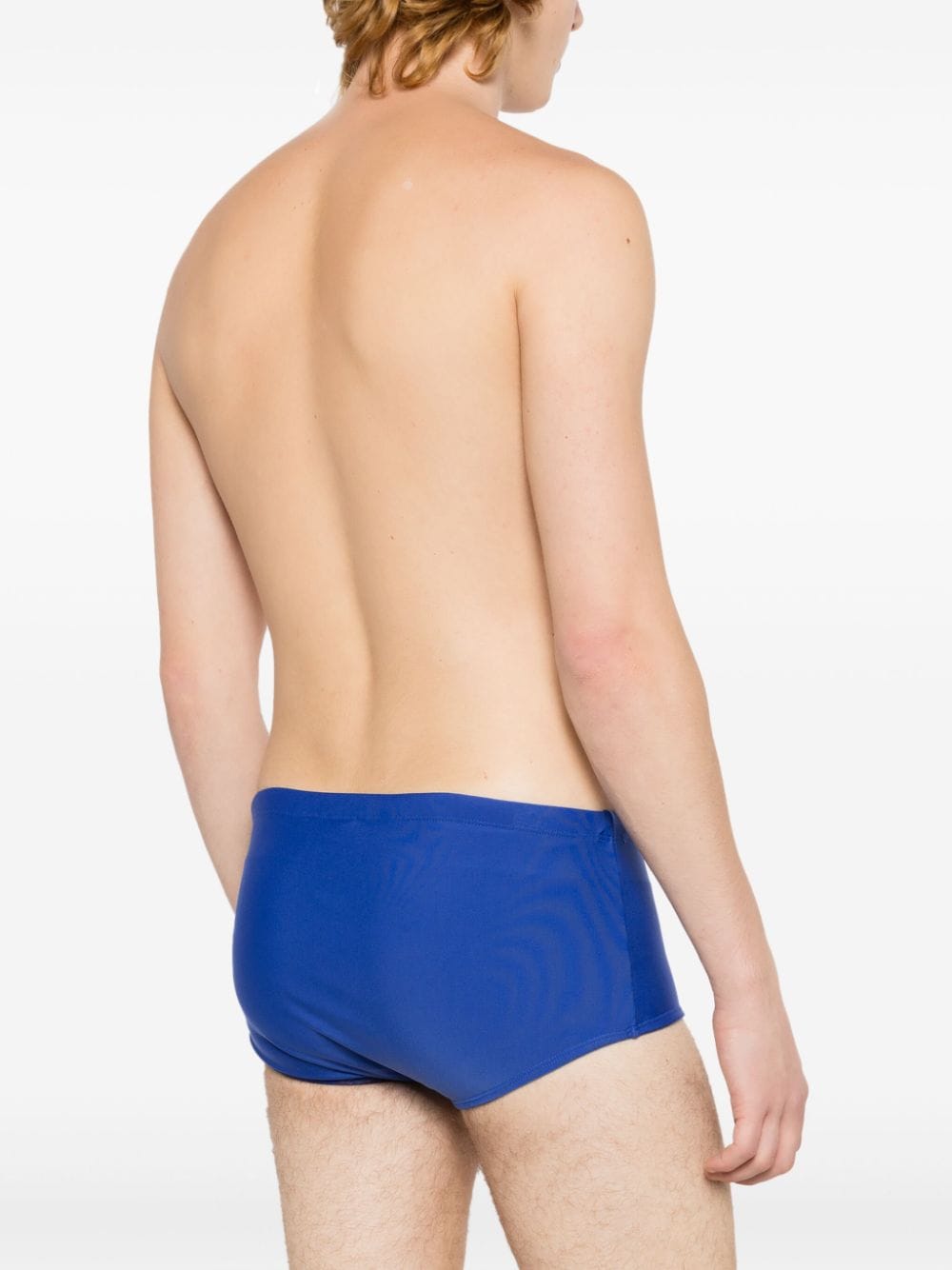 Shop Amir Slama X Mahaslama Logo-appliqué Swim Shorts In Blue